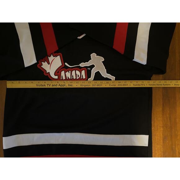 Canada Men’s Hockey XL Hoodie Black Red Long Sleeve - Picture 5 of 7